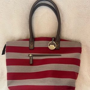Red Stripped David Jones Handbag Purchased in Italy